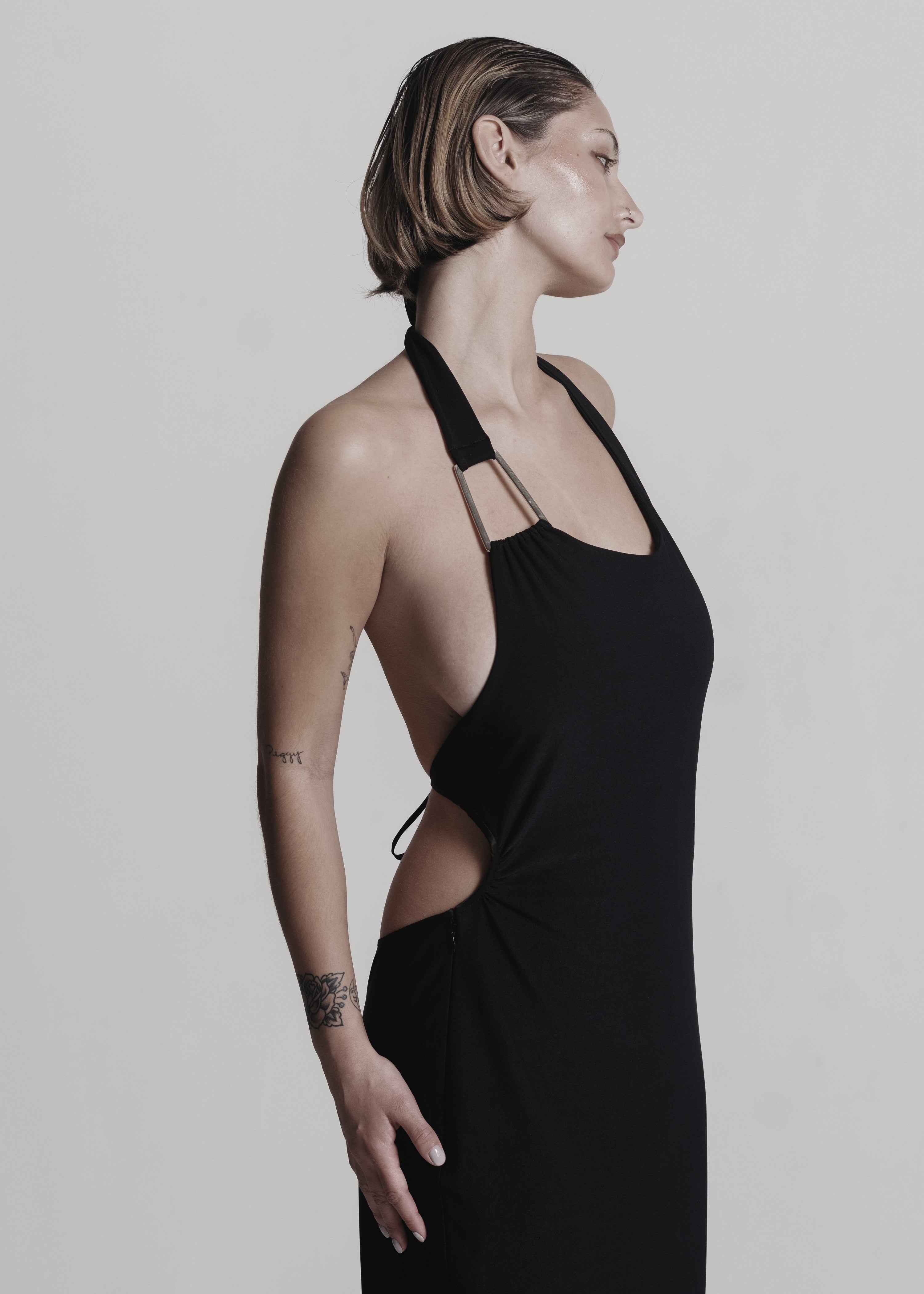 open low back dress Slip (Available in 5 colors) Black / XS/S Made from soft stretchy material and lined for added comfort Maxi Dress Navy Long Dress