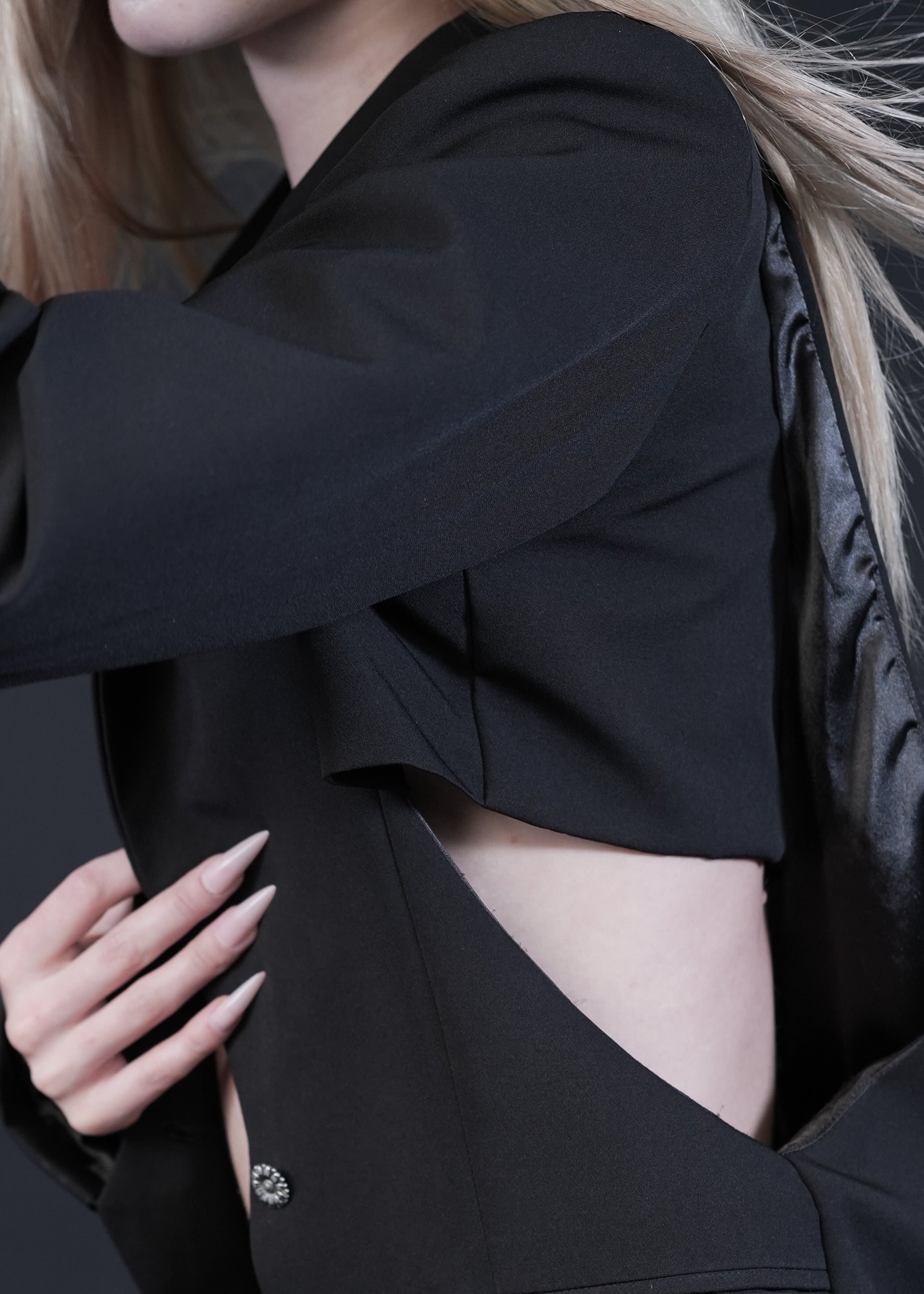 Asymmetrical Bi-Layered Blazer