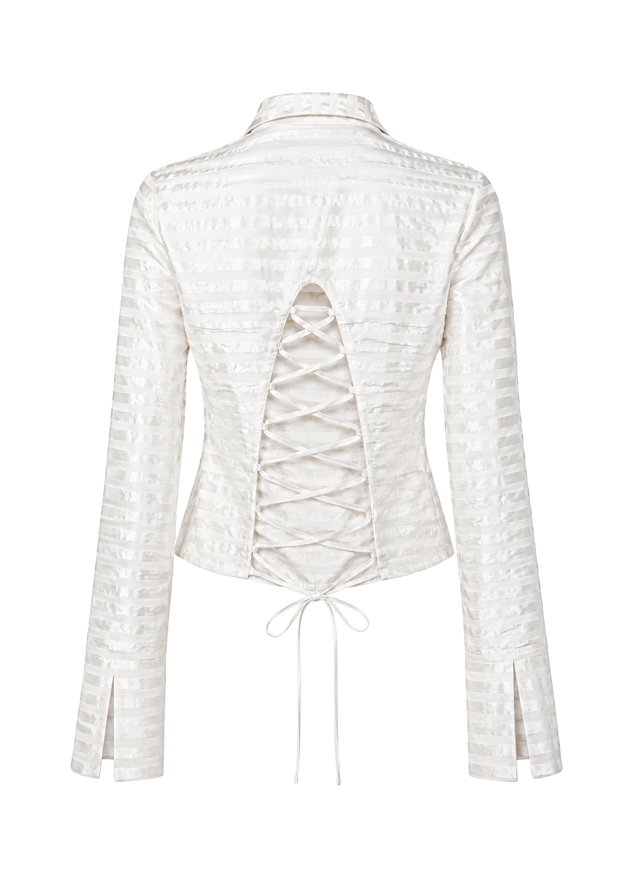 Lace Down Button Up Silk