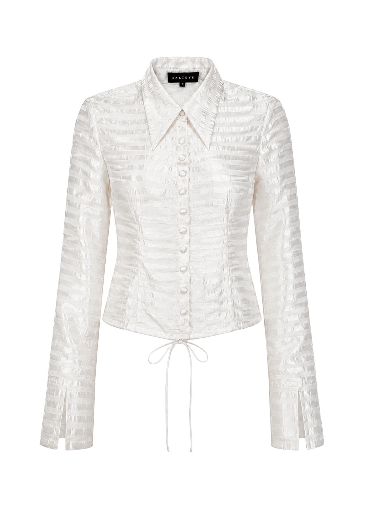 Lace Down Button Up Silk