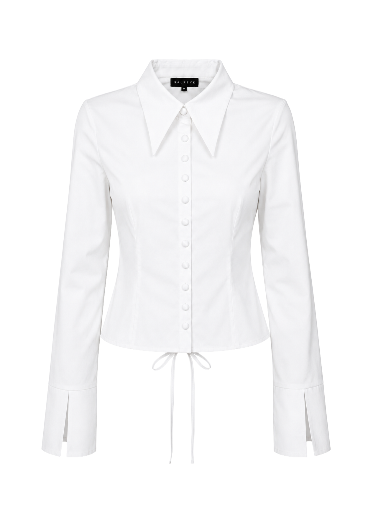 Lace Down Button-Up Cotton