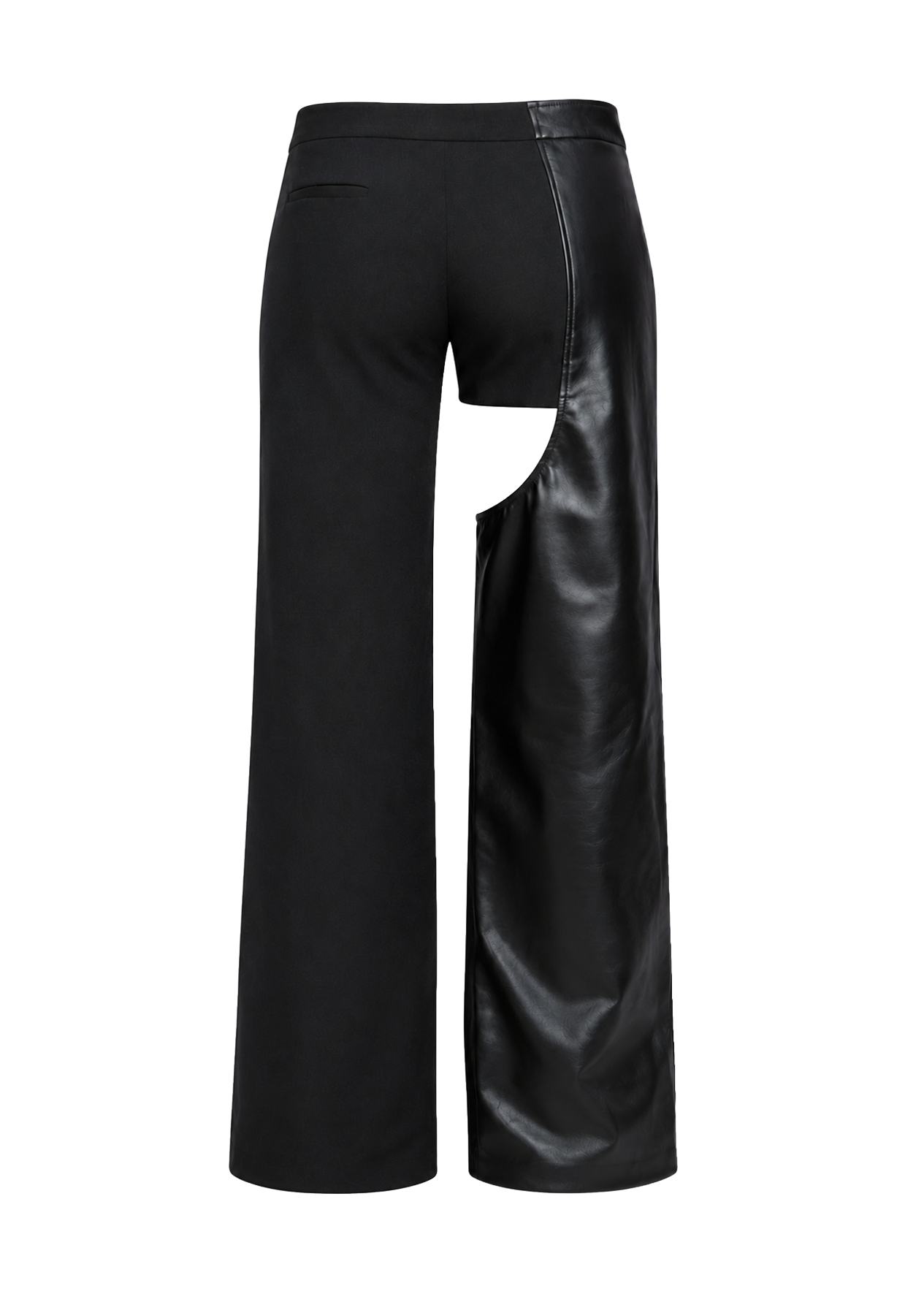 One-Sided Chap Pants Low-Rise