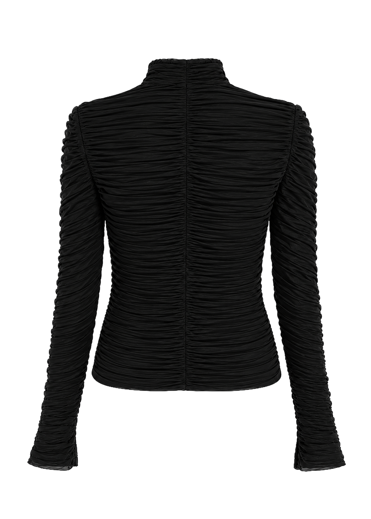 Victorian Ruching Top Black