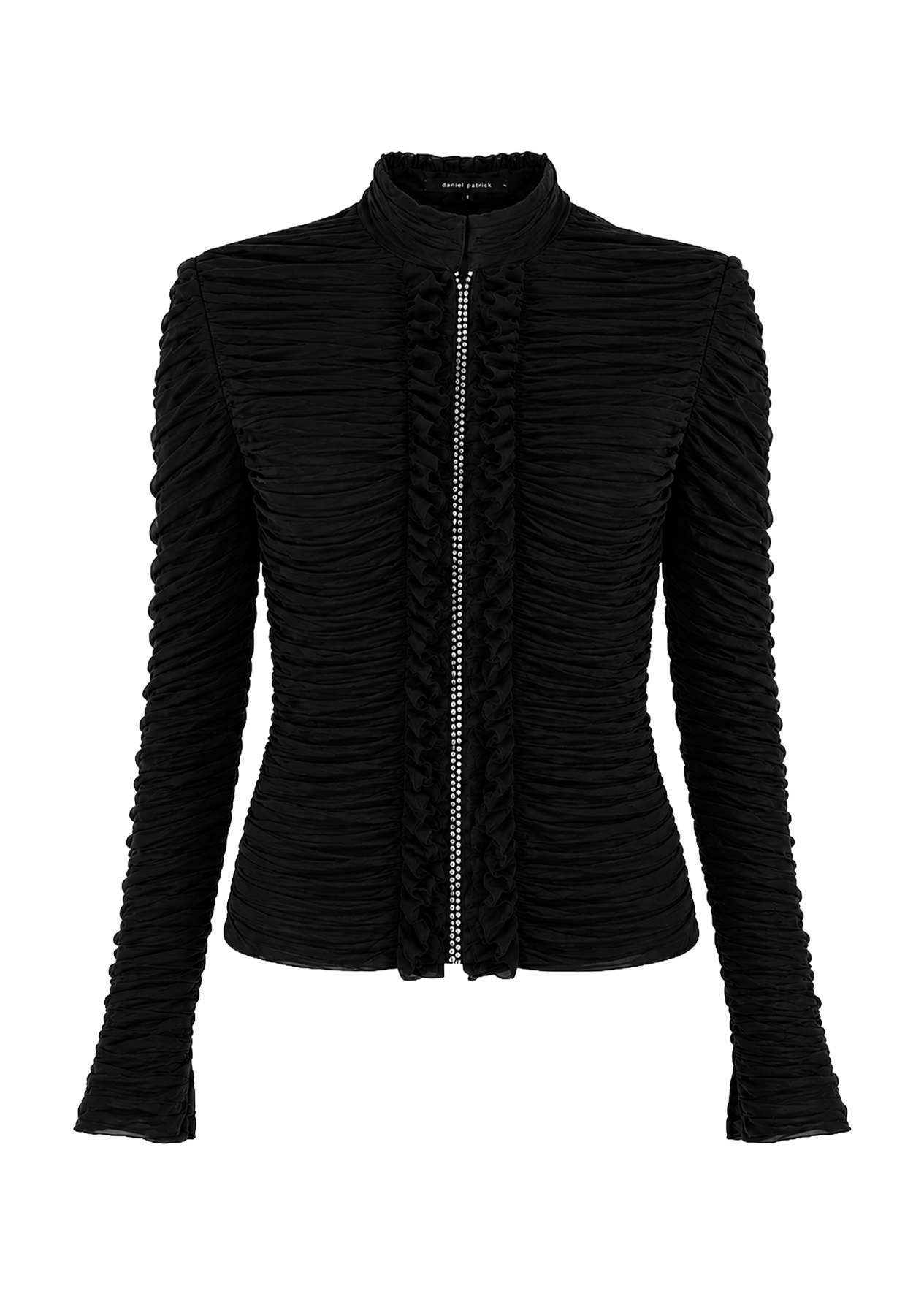 Victorian Ruching Top Black