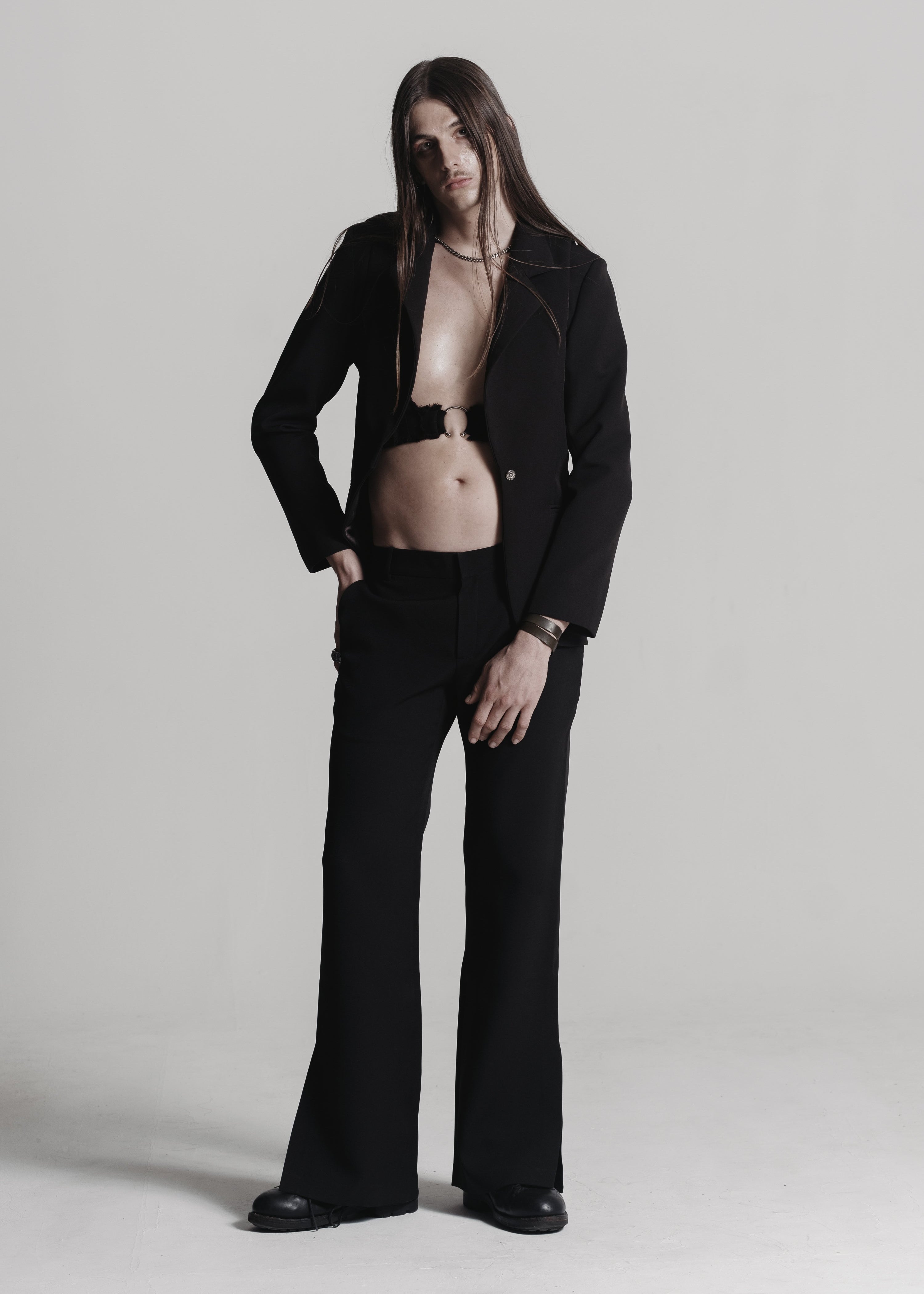 Hand-Frayed Pinstripe Harness