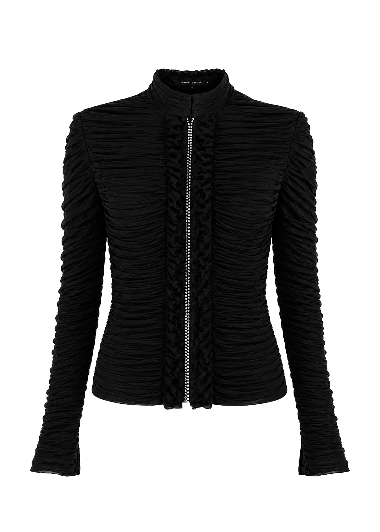 Victorian Ruching Top Black