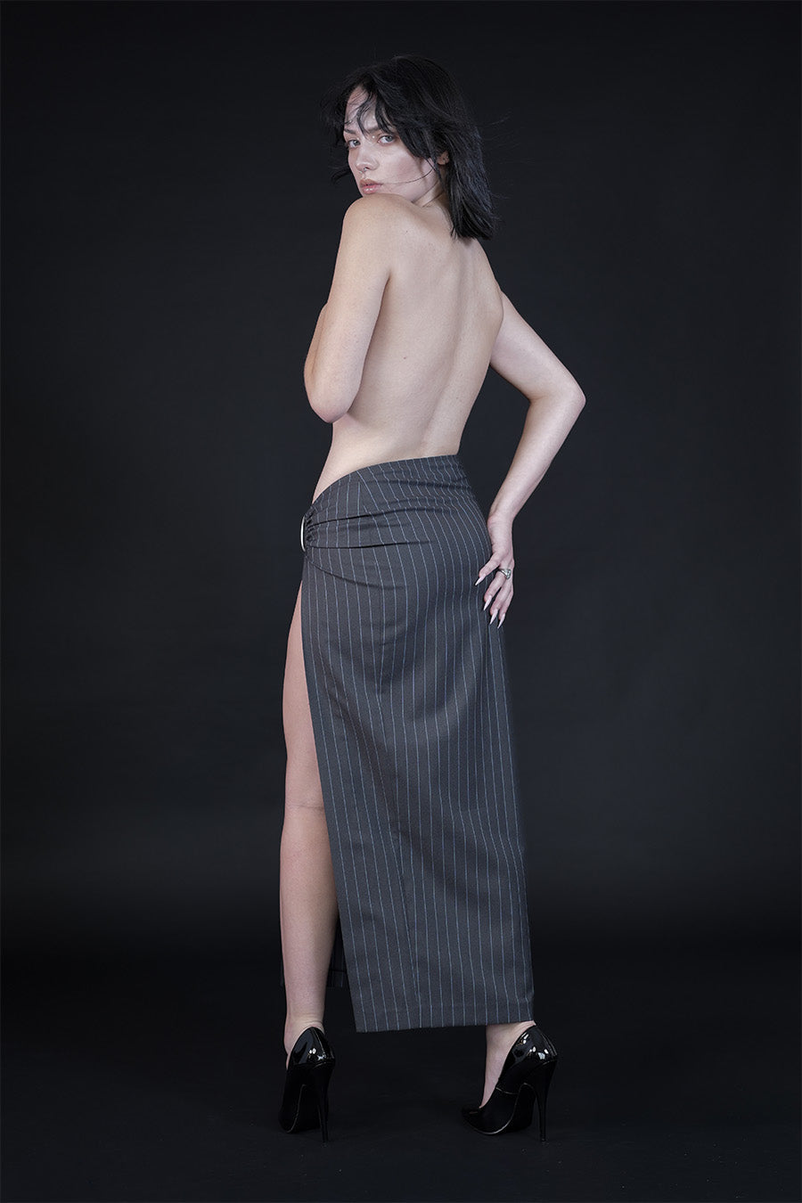 High-Slit Carabiner Skirt