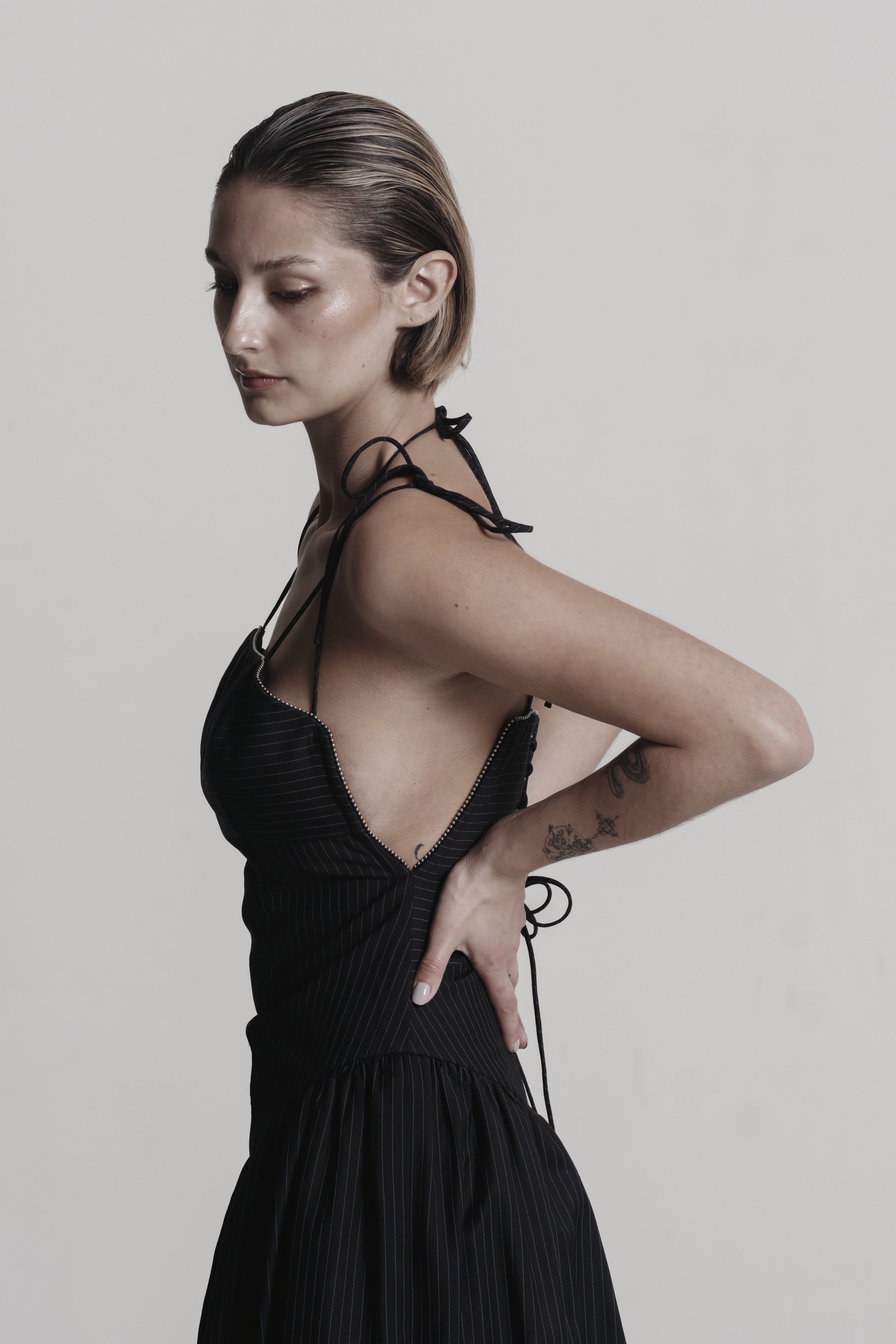 Drop-Waist Midi Dress